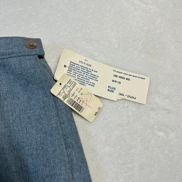 Vintage Pendleton Virgin Wool Blazer Suit Skirt Set Size 22W NEW Modest Business - Picture 11 of 16